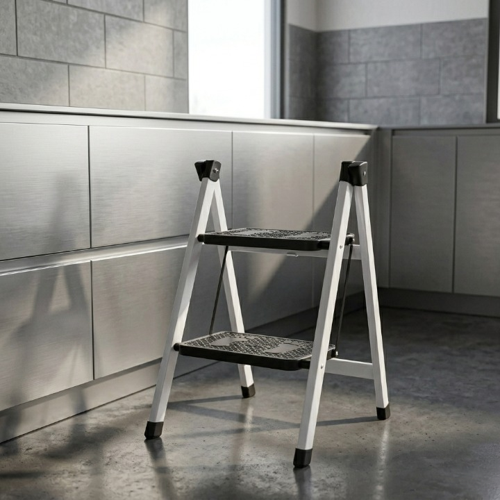 2-Step Folding Metal Stool Ladder
