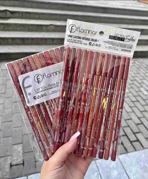Flormar Lip Liner Pencil – Pack of 12 | Nude Shades